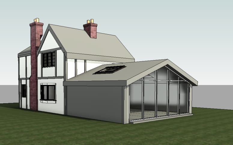6m rear extension with pitched roof